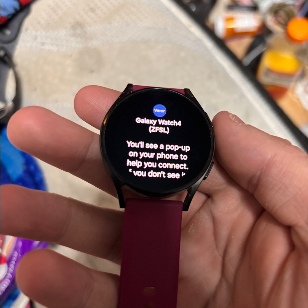 Samsung Galaxy Watch4 - Black and Burgundy